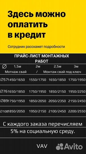 Монтаж винтовых свай