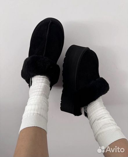 Ugg funkette suede платформа черные