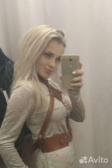 Портупея натуральная мягкая кожа