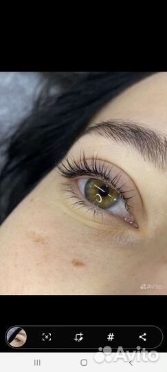 Ламинирование и velvet ресниц