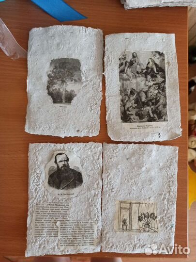 Открытки из бумаги ручного литья