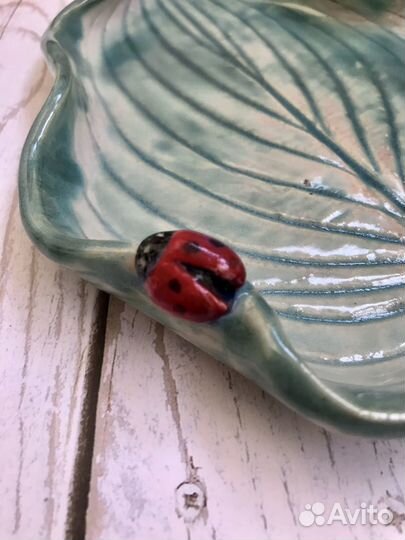 Тарелка десертная керамическая ручной работы