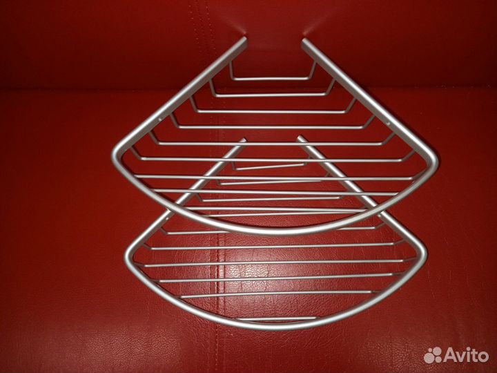 Полка угловая двойная, сатин (2 шт в уп.)