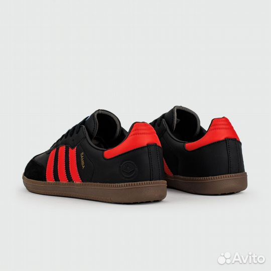 Кроссовки Adidas Samba OG Black Red Str