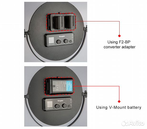 Адаптер питания Kingma F2-BP, с V-Mount на 2 x NP