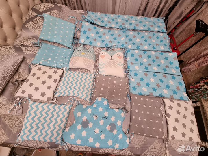 2 комплекта бортиков в кроватку