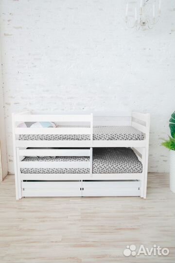 Кроватка с доп. местом берёза от 2х лет матрешка э