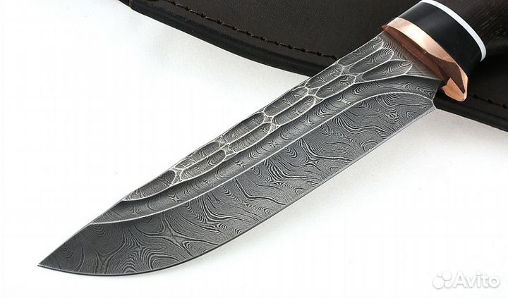Нож Барракуда сталь дамаск-камень рукоять венге-че