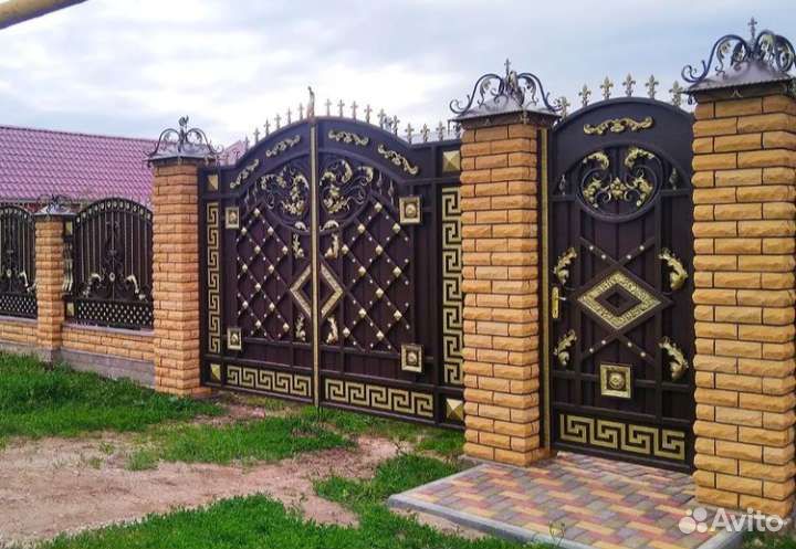 Кованные ворота и калитка