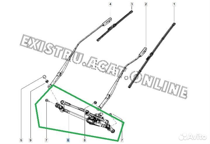 Трапеция стеклоочистителя LADA Xray 21129 2017