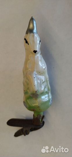 Ёлочная игрушка серебряное копытце.стекло, сказка
