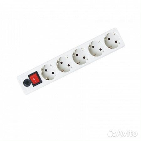 Сетевой фильтр 16А/2,5кВт General 5гн 10м белый