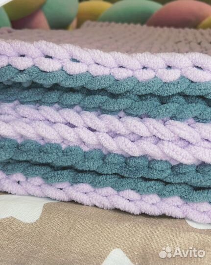 Плед детский вязаный ручная работа