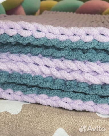 Плед детский вязаный ручная работа