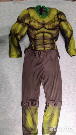 Костюм Халка р130-140 с мускулами