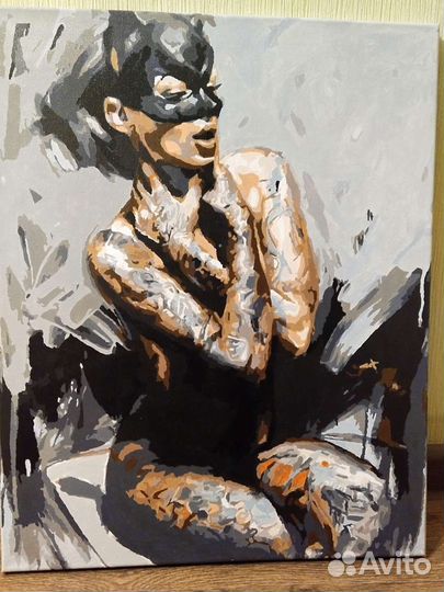 Картины по номерам раскрашенная на холсте