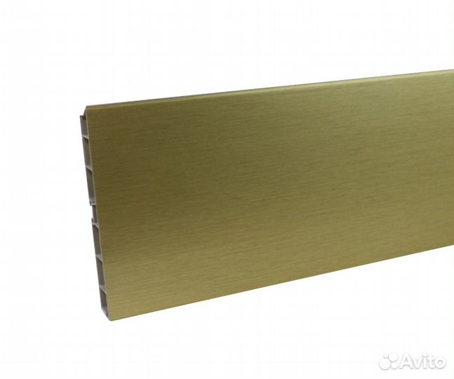 Цоколь пвх Золото Браш с уплотнителем (3200*95)