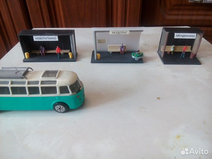 Автобусные остановки масштаб 1/87