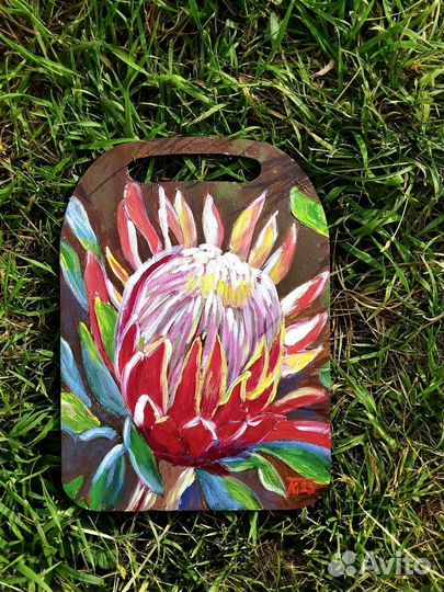 Картина ручная работа Цветок Натюрморт 30х21 см