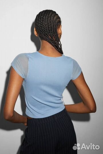 Топ женский c&a футболка кофта рубчик