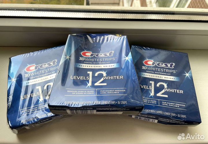 Полоски для отбеливания зубов Crest 12 Level