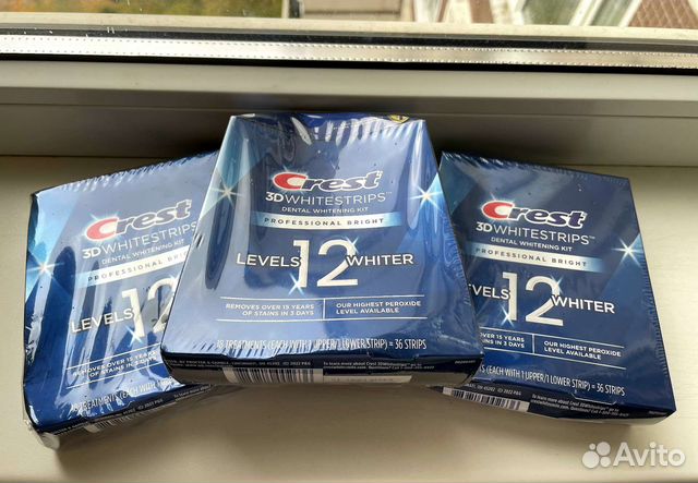 Полоски для отбеливания зубов Crest 12 Level