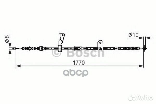 1 987 482 300 трос ручникаL1770/1473,d8/10 л