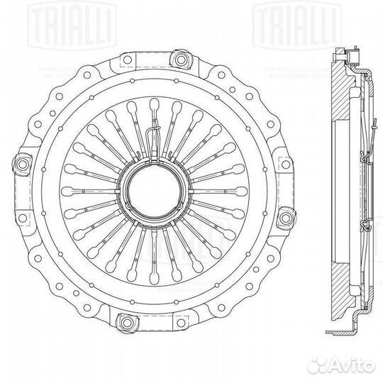 Корзина сцеплл MAN TGA 00- TGX TGS 07- 430мм ZF Ec