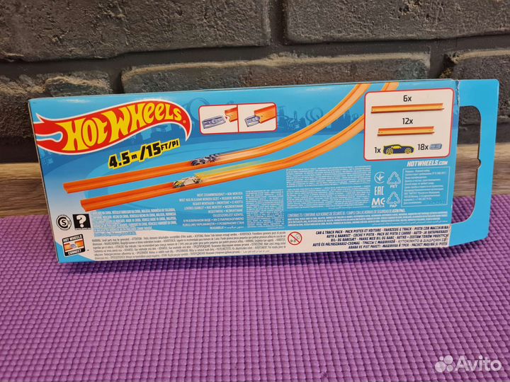 Hot Wheels Хот Вилс доп. трасса: 4 м + машинка