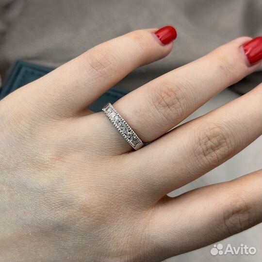 Золотое кольцо дорожка бриллианты 0,59 750