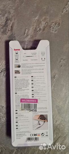 Переходник hama USB Type-C Jack 3.5mm