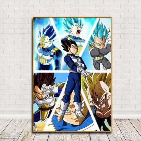 Новый постер аниме Драконий жемчуг 50х70 см холст