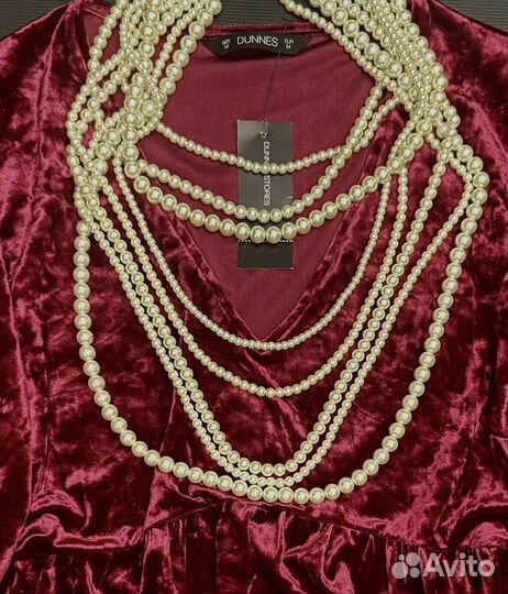 Блуза Dunnes Ирландия гранатовый бархат