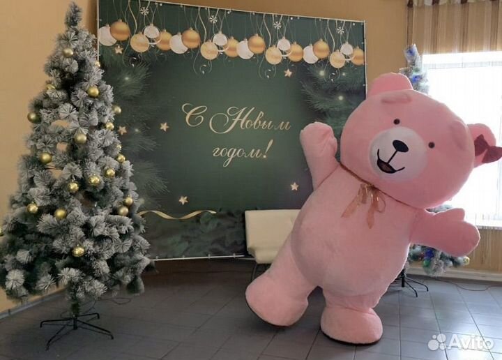 Поздравление от мишки, чебурашки