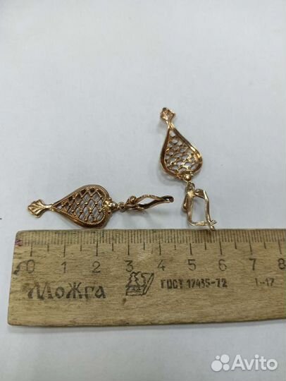 Серьги серебро СССР 925