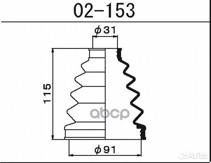 Пыльник шруса наружный toyota land cruiser prad