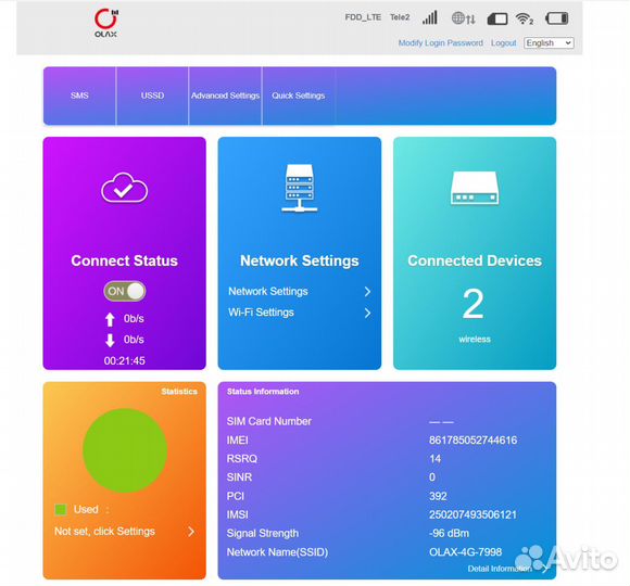 WiFi Роутер 4G U90 Модем fix imei/ttl + безлимит
