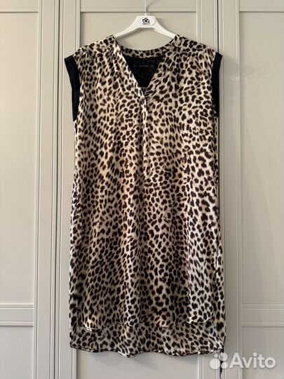 Платье леопардовое zara 42-44