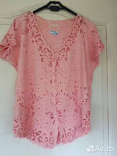 Кофта Ришелье, Indonesia, 48, 50-52, коралл