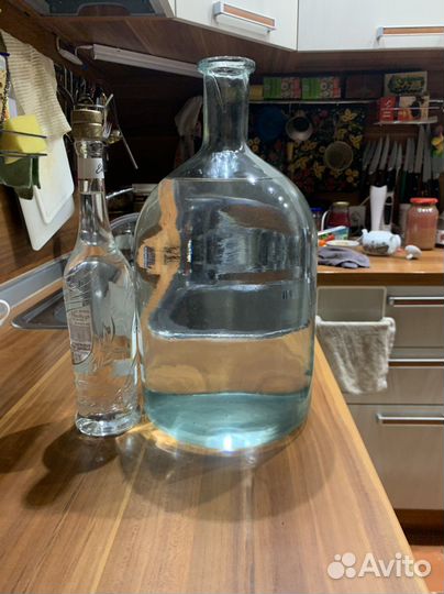 Бутыль стеклянная 6 литров, «полведра»