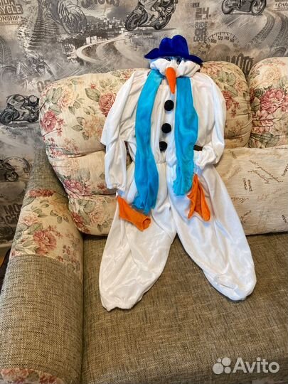 Новогодний костюм для мальчика снеговик