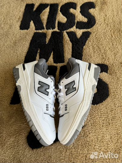 New Balance 550 White Grey Dark Grey