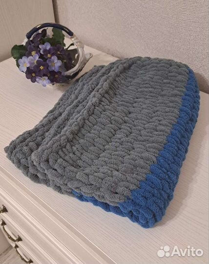 Плед детский вязаный ручная работа