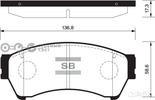 Sangsin brake SP1475 Колодки тормозные передние ma