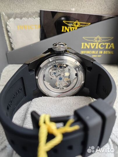 Большие Чёрные Механические Часы Invicta Bolt Муж