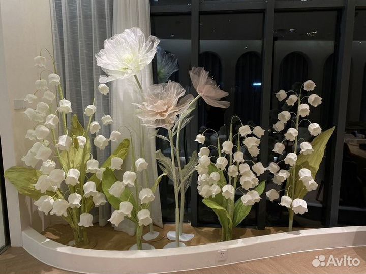 Оформление витрин цветами