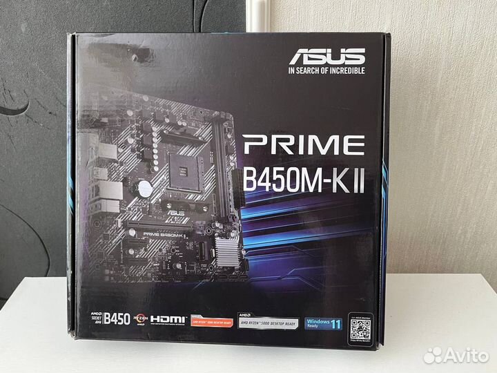 Материнская плата asus prime B450M-K II