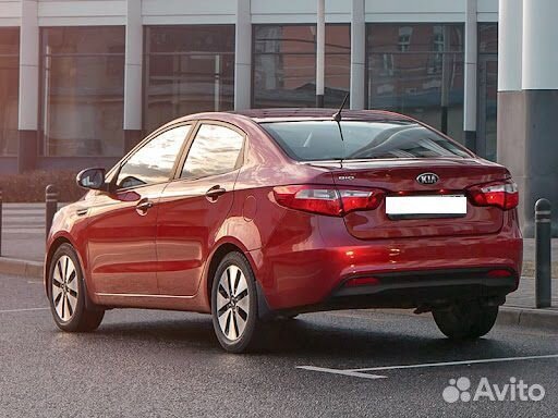 Бампер Задний Киа Рио 3 седан цвет Красный