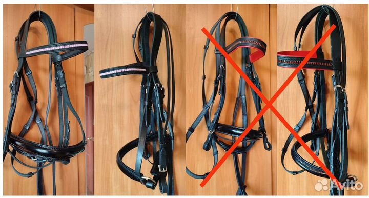 Конное- уздечки, вальтрапы, железо, попоны