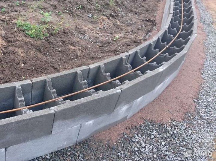 Бетонные блоки стеновые,фундаментые.Опалубка